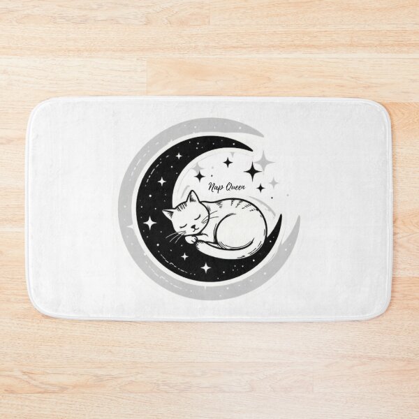 Item preview, Nap Queen Funny Cat Moon Illustration designed and sold by SKSSTYLe.