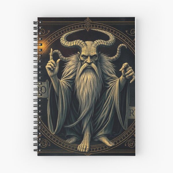 Item preview, Evil old man with ram's horns – Fantasy illustration designed and sold by RAISC.