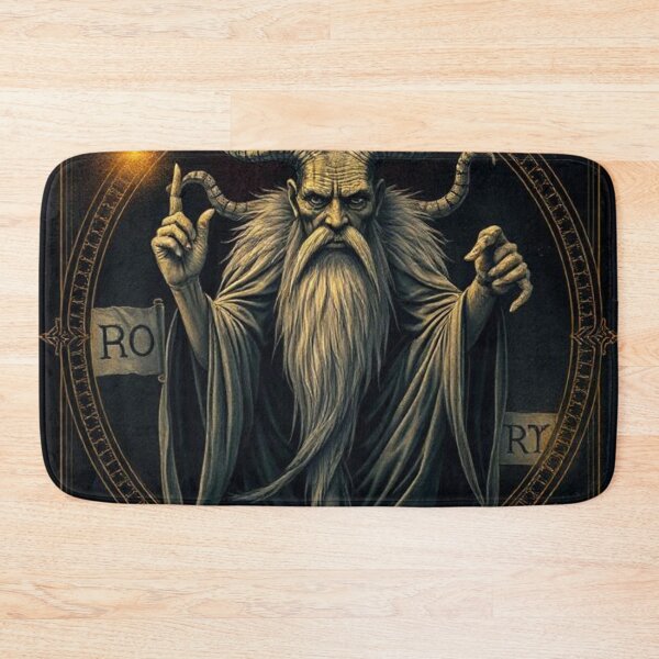 Item preview, Evil old man with ram's horns – Fantasy illustration designed and sold by RAISC.