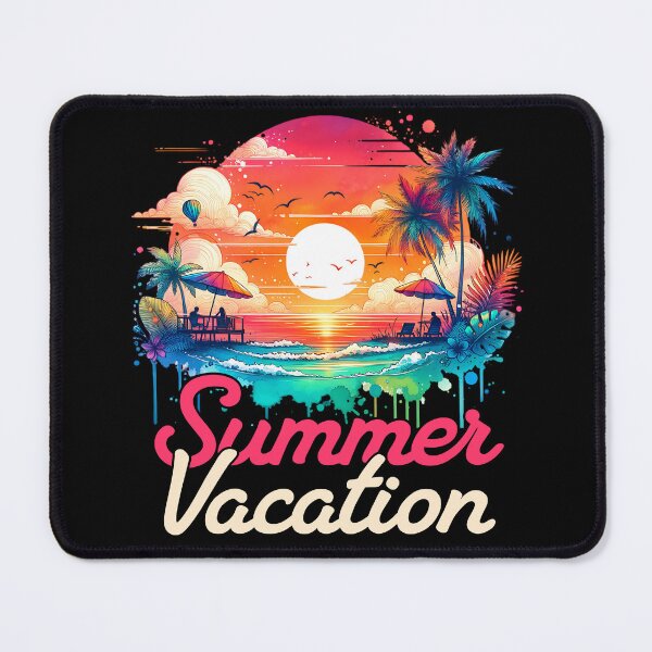 Item preview, Summer Vacation Tropical Sunset Beach Retro Design designed and sold by AleksaDesignMTL.