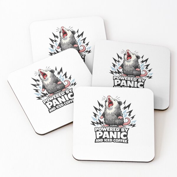 Item preview, Funny Screaming Possum Panic Coffee Sticker designed and sold by MIROUZ2000.