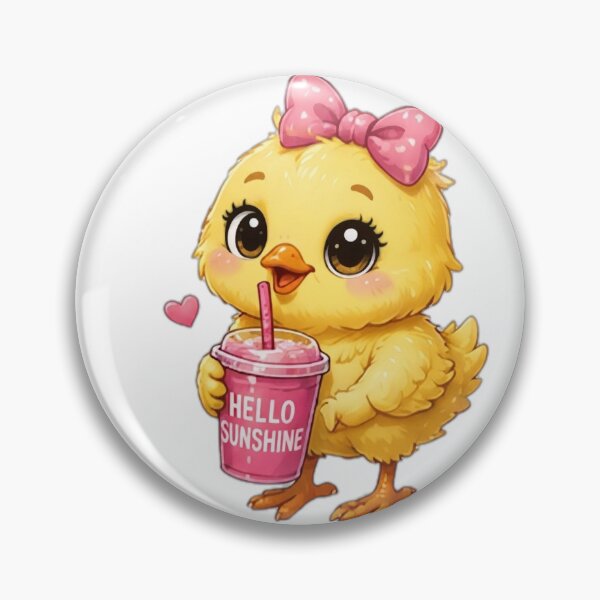 Item preview, Cute Chick Drinking Juice designed and sold by DailyDoodlesBySumbul.