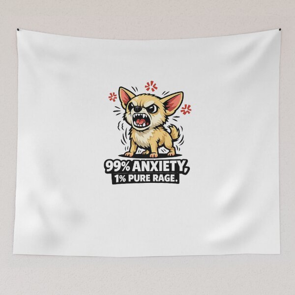 Item preview, Funny Angry Chihuahua Anxiety Meme Sticker designed and sold by MIROUZ2000.