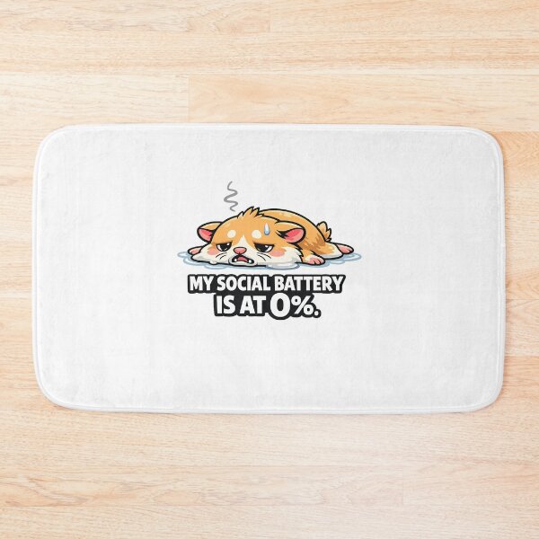 Item preview, Melted Hamster Social Battery Zero Sticker designed and sold by MIROUZ2000.