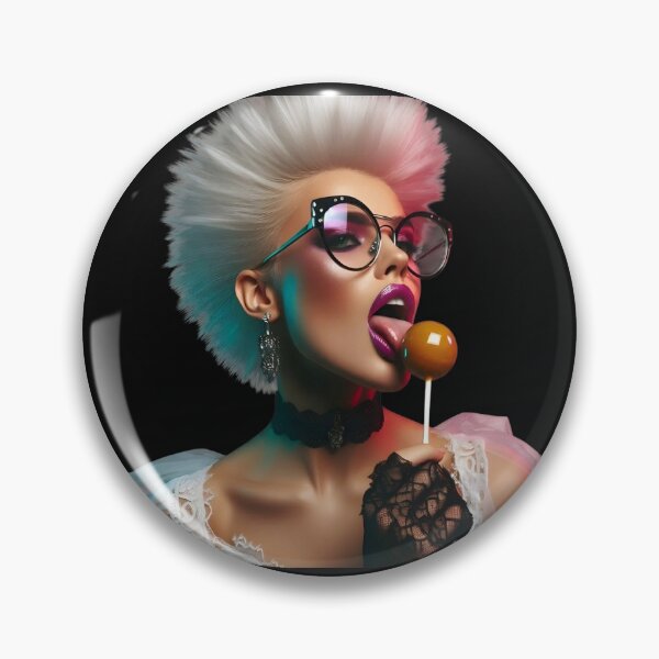 Item preview, Punk Girl Licking Caramel Lollipop designed and sold by Voodoo Store Paranormal Collections.