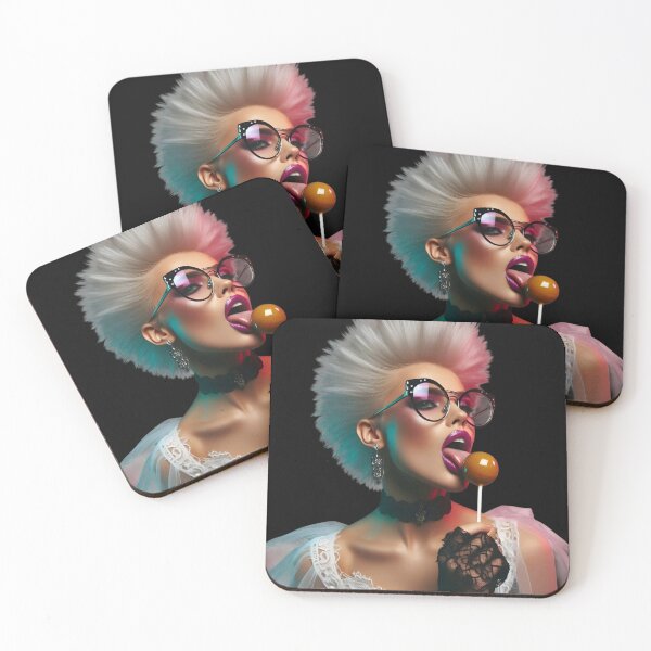 Item preview, Punk Girl Licking Caramel Lollipop designed and sold by Voodoo Store Paranormal Collections.