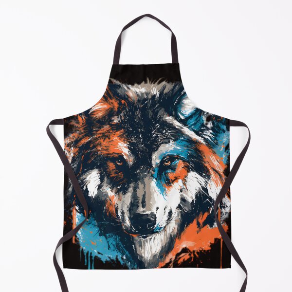 Item preview, FEARLESS Alpha Wolf - Fierce Predator Paint Splatter Art designed and sold by Structure-Blue.