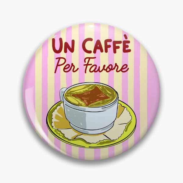 Item preview, Un Caffè Per Favore Affogato Stripes Preppy Italian Coffee designed and sold by MaiZephyr.