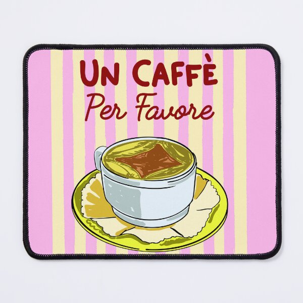 Item preview, Un Caffè Per Favore Affogato Stripes Preppy Italian Coffee designed and sold by MaiZephyr.