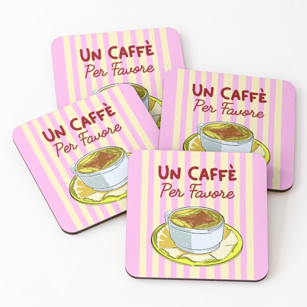 Item preview, Un Caffè Per Favore Affogato Stripes Preppy Italian Coffee designed and sold by MaiZephyr.