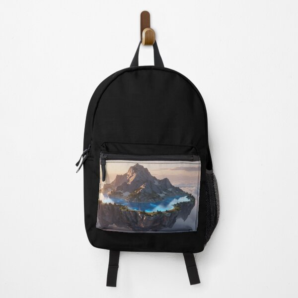 Item preview, Mystic Waters – Glowing Floating Mountain Fantasy Art designed and sold by LittleBigGifts.