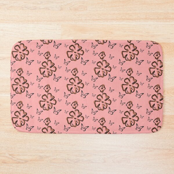 Item preview, Terracotta Blooms and Butterflies on Soft Pink Pattern designed and sold by SeJaa.