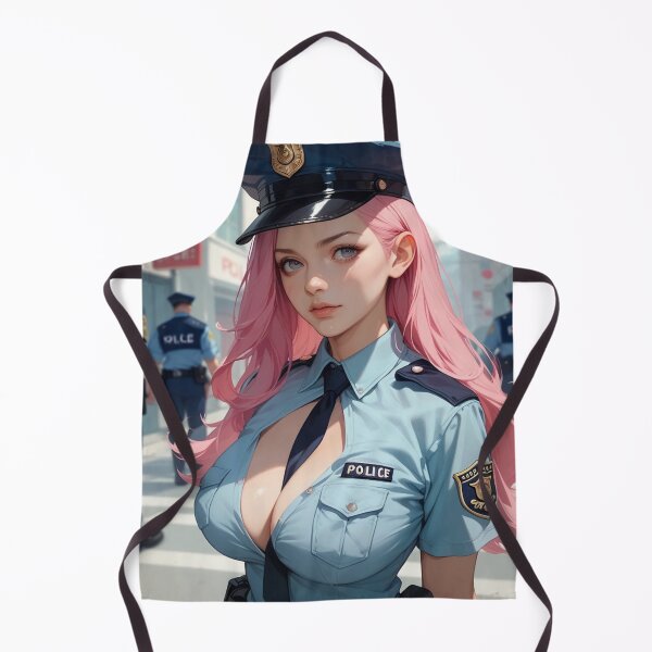 Item preview, Cool Pink Hair Female Police Officer - Anime Style Art designed and sold by kenvel.