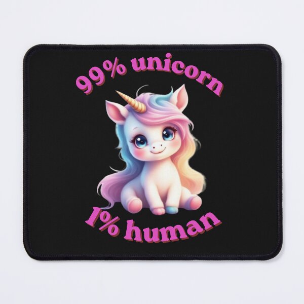 Item preview, 99 Percent Unicorn 1 Percent Human Whimsical Magic designed and sold by TheFrameVault.