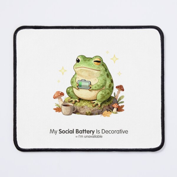 Item preview, My Social Battery Is Decorative – I'm Unavailable | Funny Introvert Meme designed and sold by Cozy Chaos Studio Co.