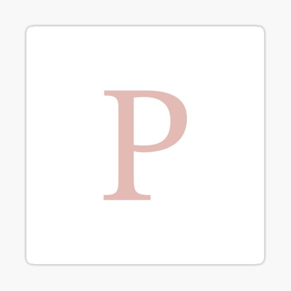 Artikel-Vorschau von Weiß Basic Rose Gold Monogramm P, designt und verkauft von rewstudio.