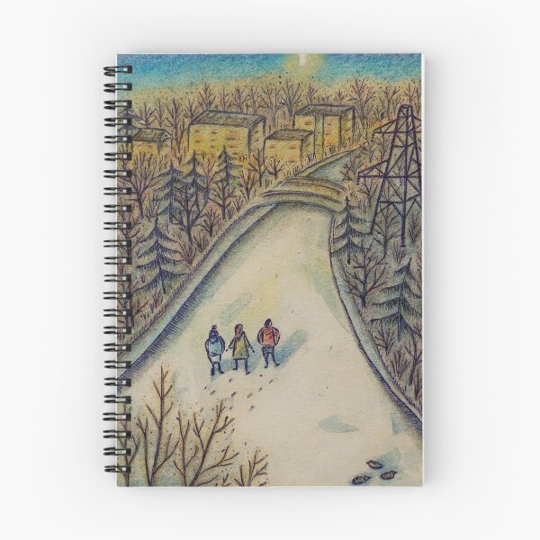 Item preview, An evening walk on an icy river designed and sold by ce-horvath.