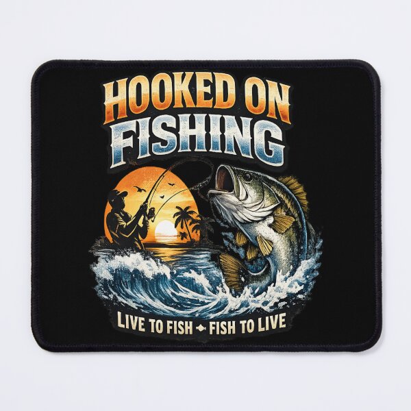Item preview, Hooked On Fishing Vintage Bass T-Shirt designed and sold by weeomano.