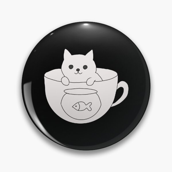 Item preview, Cat in a tea cup with fish bowl designed and sold by LeshanArt.