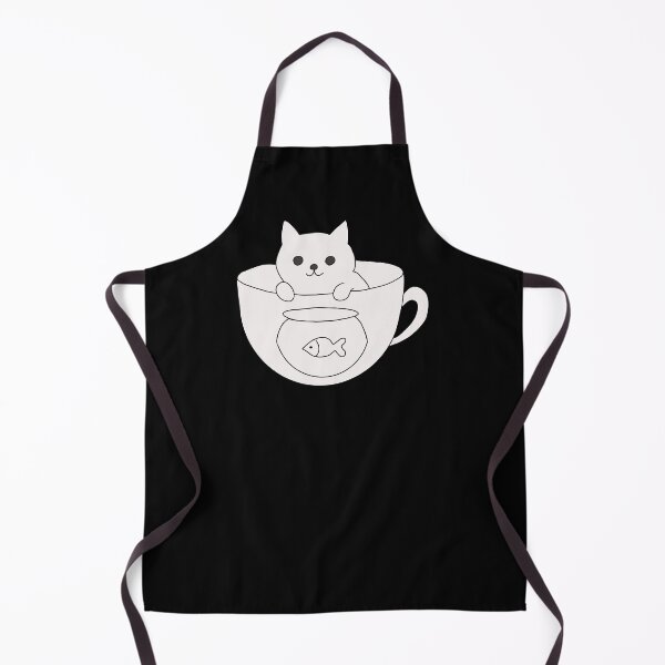 Item preview, Cat in a tea cup with fish bowl designed and sold by LeshanArt.