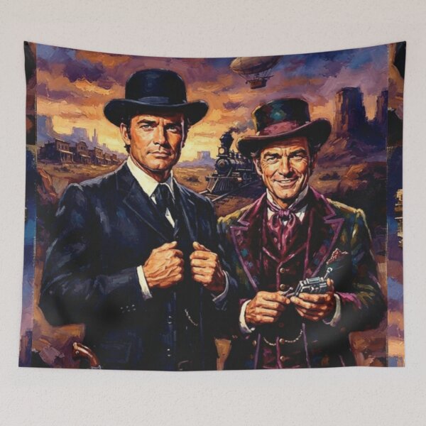 Item preview, The Wild Wild West Retro Steampunk Sci-Fi Western Secret Service Tribute Art TV Show Poster designed and sold by Art's Diner.
