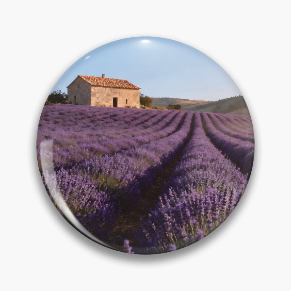 Item preview, Serene Lavender Fields with Rustic Stone House photo on designed and sold by Dezinix.