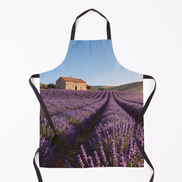 Item preview, Serene Lavender Fields with Rustic Stone House photo on designed and sold by Dezinix.