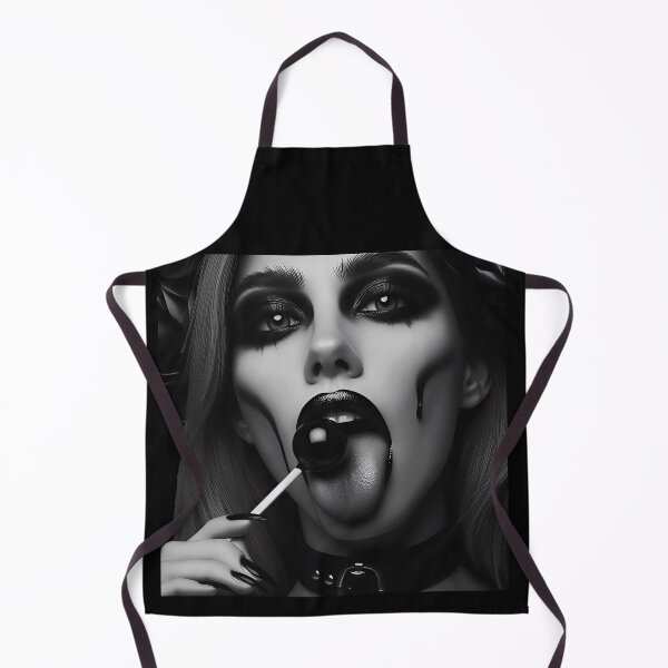 Item preview, Monochrome Vampire Licking Black Lollipop designed and sold by Voodoo Store Paranormal Collections.