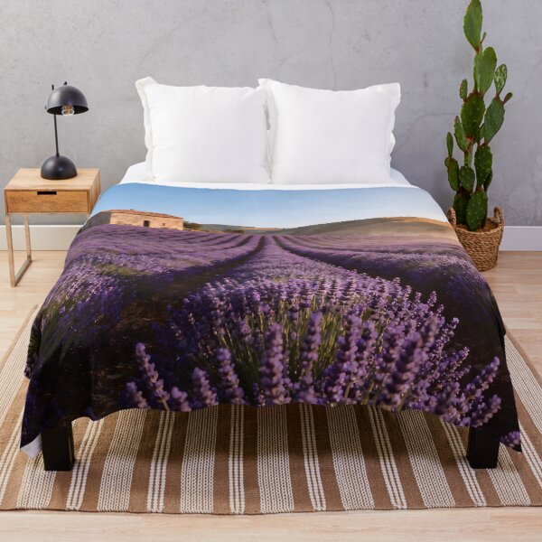 Item preview, Serene Lavender Fields with Rustic Stone House photo on designed and sold by Dezinix.