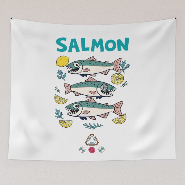 Item preview, Hypnotic Salmon Trio designed and sold by m-yoga-store.