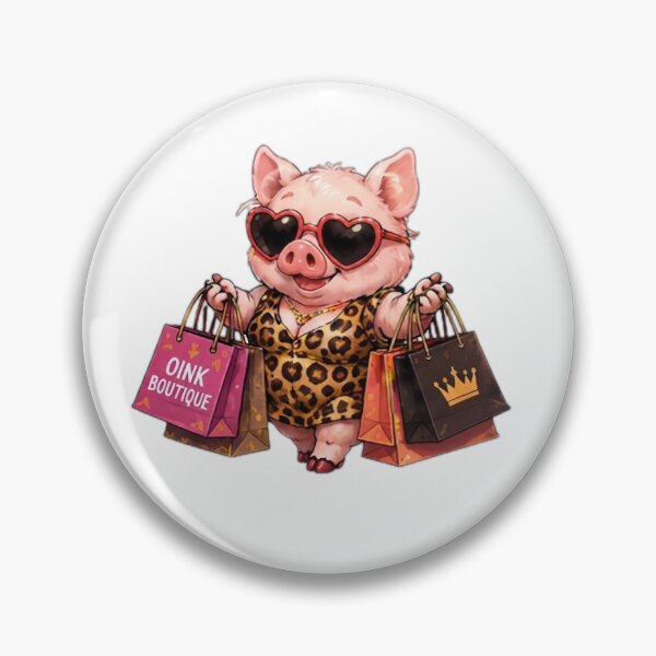 Item preview, Fashion Pig Shopping Queen designed and sold by DailyDoodlesBySumbul.