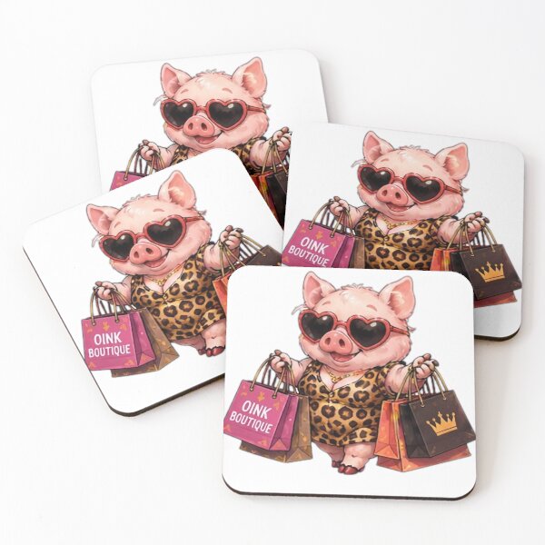 Item preview, Fashion Pig Shopping Queen designed and sold by DailyDoodlesBySumbul.