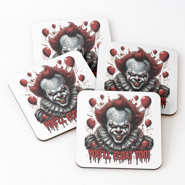 Item preview, Creepy Clown You'll Float Too Horror Design designed and sold by TshirtsOnline-.