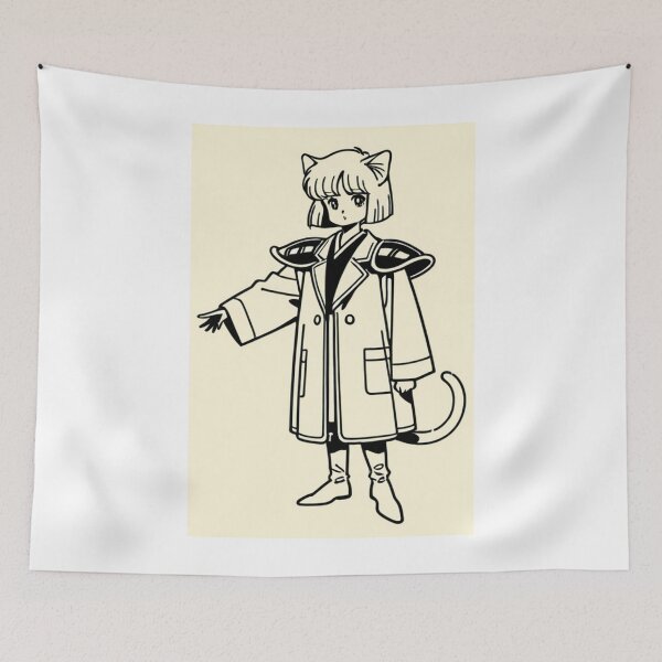 Item preview, Art - Anthropomorphic Feline Character, 1980s Japanese Manga Style designed and sold by AnimeShin.