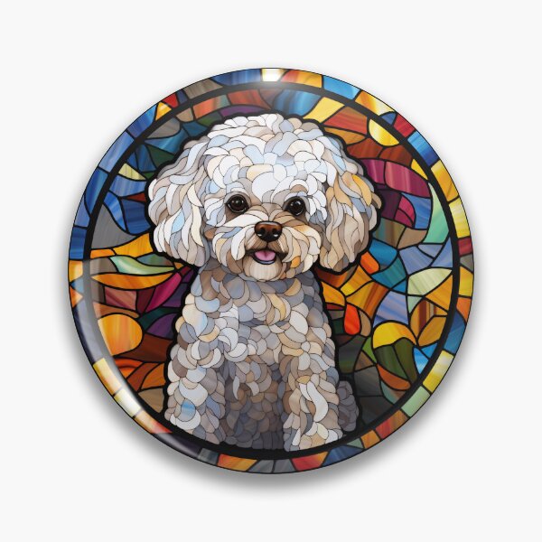 Item preview, Bichon Frise Dog Stained Glass Leadlight Artistic Design Mom Dad designed and sold by rafaeltto.