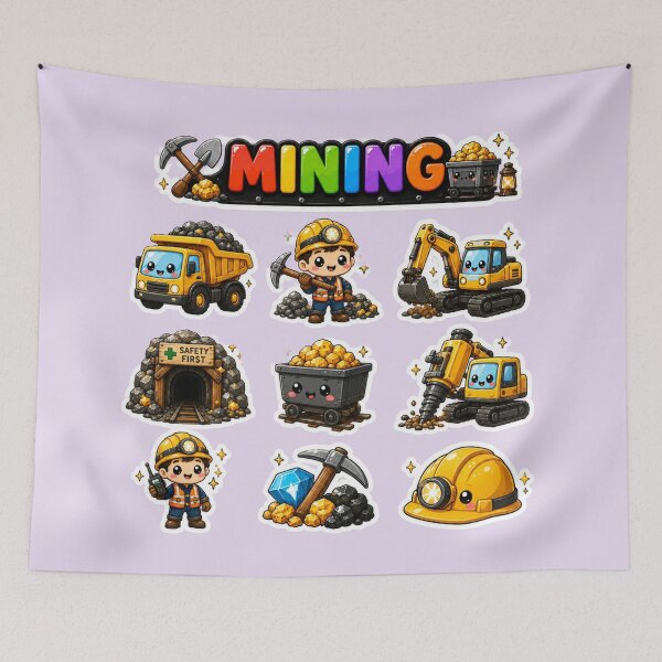 Item preview, Kawaii Heavy Machinery & Mining Adventure designed and sold by JoangRama.