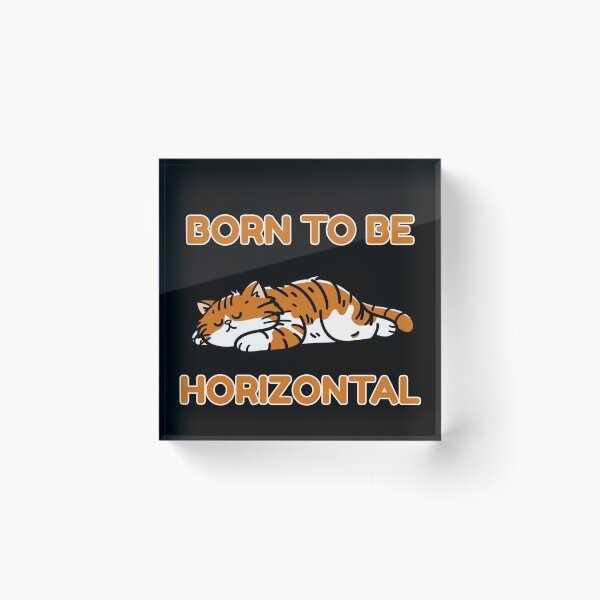 Item preview, Lazy Born To Be Horizontal Funny Cat Sleeping Pajama Shirt designed and sold by VectorForge.