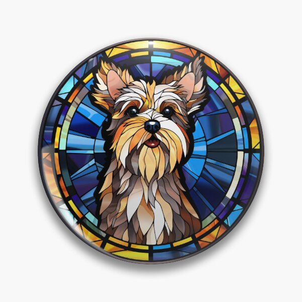 Item preview, Biewer Terrier Dog Stained Glass Leadlight Artistic Design Mom Dad designed and sold by rafaeltto.