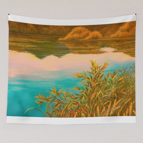 Item preview, Golden Sunset Lake Reflection designed and sold by HaedamArt.