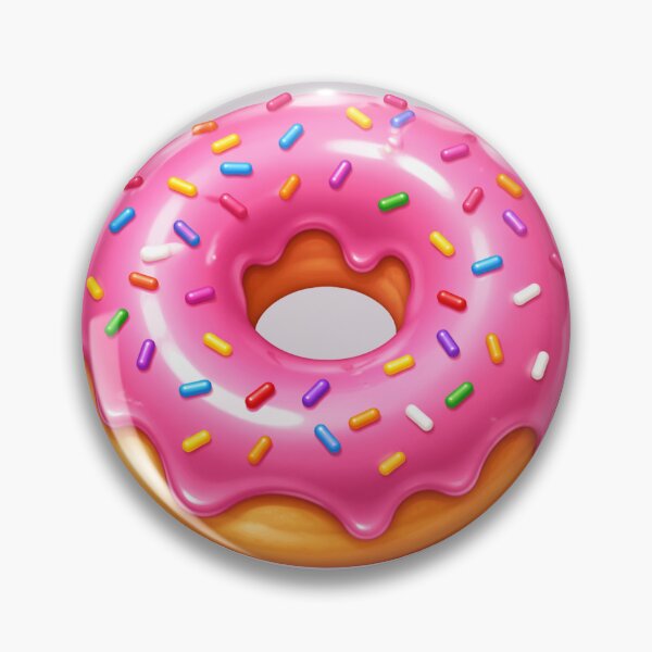 Item preview, Y2K Glossy Pink Donut — Cute Sprinkles Sticker designed and sold by NUFADE.