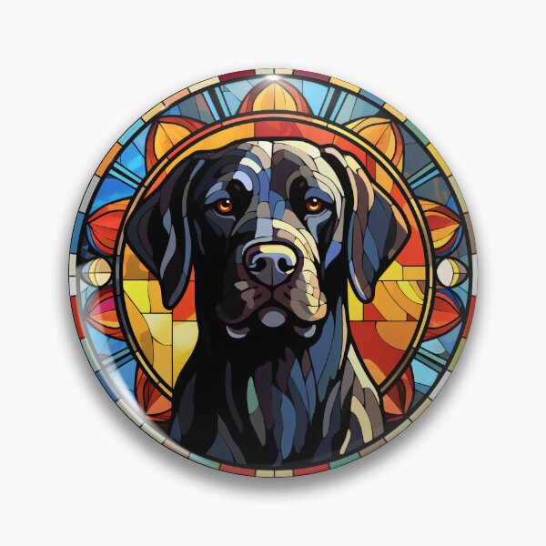 Item preview, Black Labrador Dog Stained Glass Leadlight Artistic Design Mom Dad designed and sold by rafaeltto.