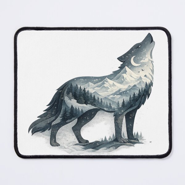 Item preview, Mountain Wolf | Layered Wilderness Paper Cut Art designed and sold by rigelcreation.