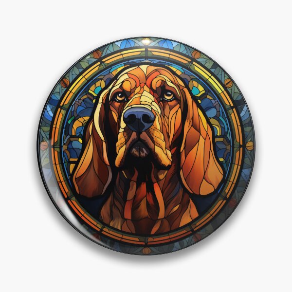 Item preview, Bloodhound Dog Stained Glass Leadlight Artistic Design Mom Dad designed and sold by rafaeltto.