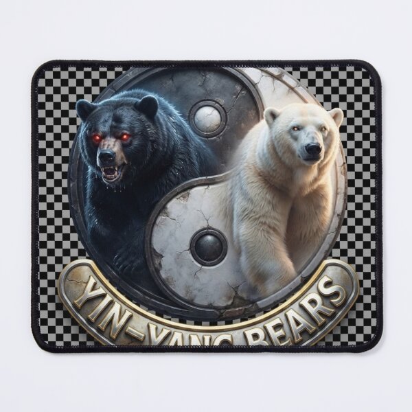 Item preview, Yin‑Yang Bears – Dual Balance Emblem designed and sold by MalinStyle.