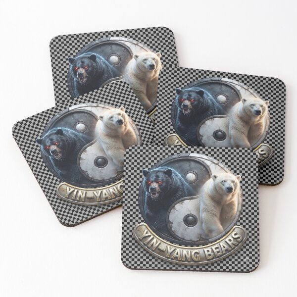 Item preview, Yin‑Yang Bears – Dual Balance Emblem designed and sold by MalinStyle.