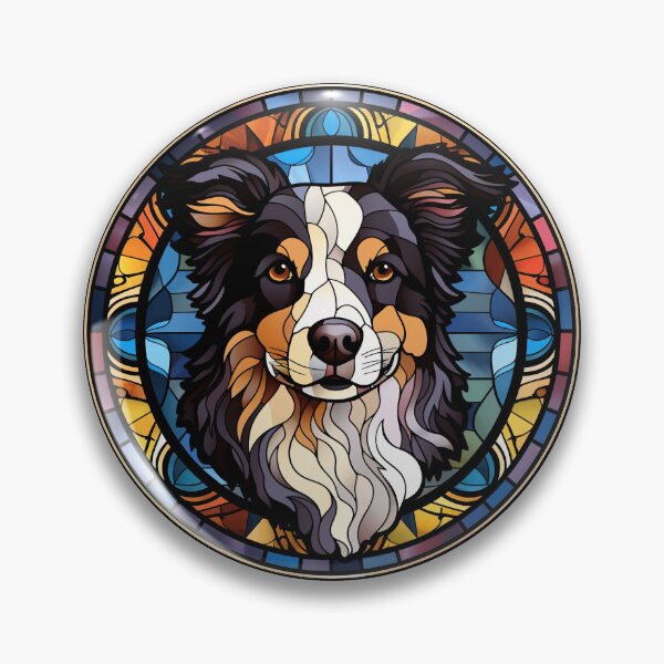 Item preview, Border Collie Dog Stained Glass Leadlight Artistic Design Mom Dad designed and sold by rafaeltto.