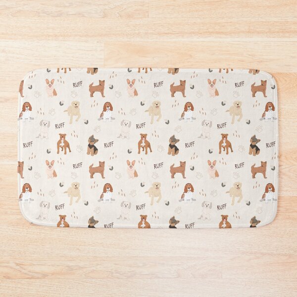 Item preview, Minimalist Flat Design All Dog Breeds Cream Pattern designed and sold by svitlaarty.