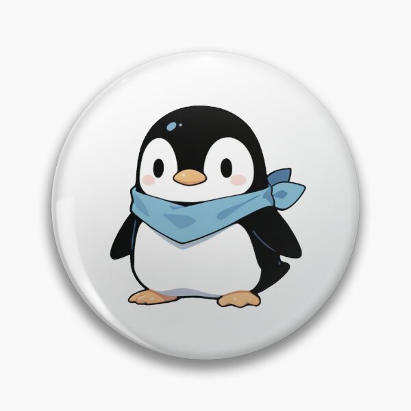 Item preview, Cute Penguin with Blue Scarf designed and sold by RenderedDesires.