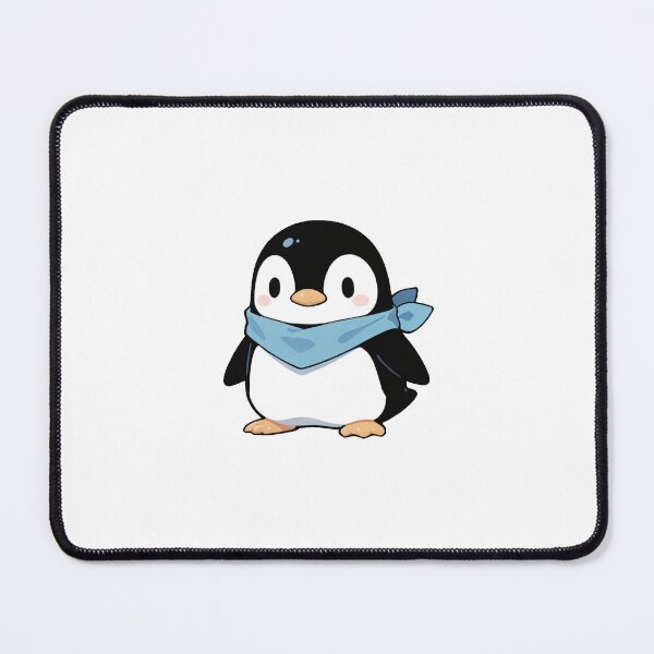 Aperçu de l'œuvre Cute Penguin with Blue Scarf créée et vendue par RenderedDesires.