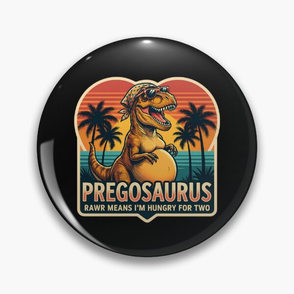 Item preview, Preggosaurus Rawr Means I'm Hungry for Two Funny Pregnancy Dinosaur Mom-to-Be Retro designed and sold by CutOutIdols.